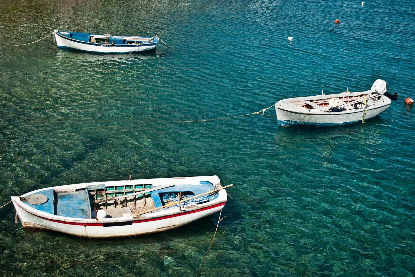 Whitewashed houses along the Kokkari waterfront, Samos